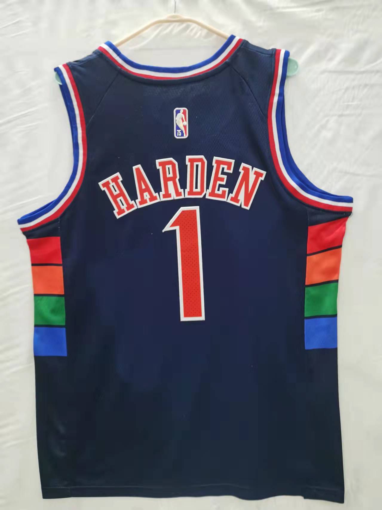 Men Philadelphia 76ers #1 Harden blue City Edition Game 2022 NBA Nike Jerseys